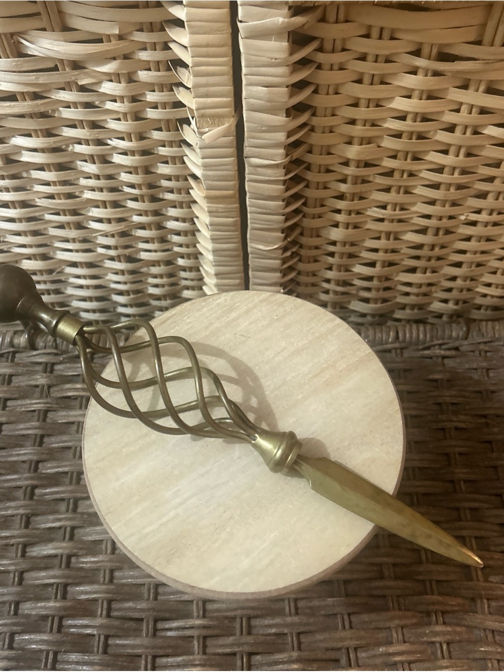 Vintage 50’s Decorative Torchon~11"Lx2.25"W~ Brass Letter Opener
